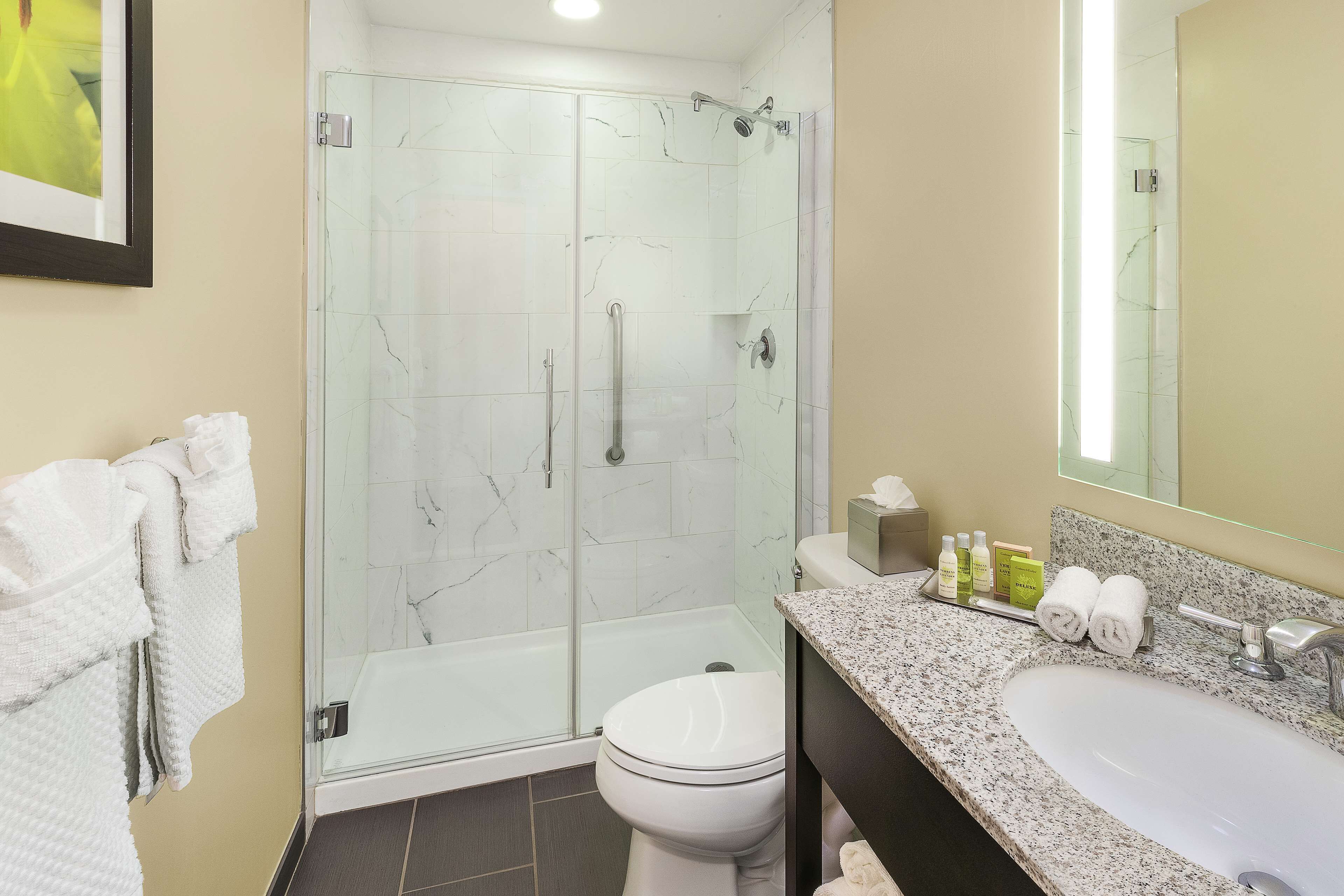 one king bed | bathroom shower