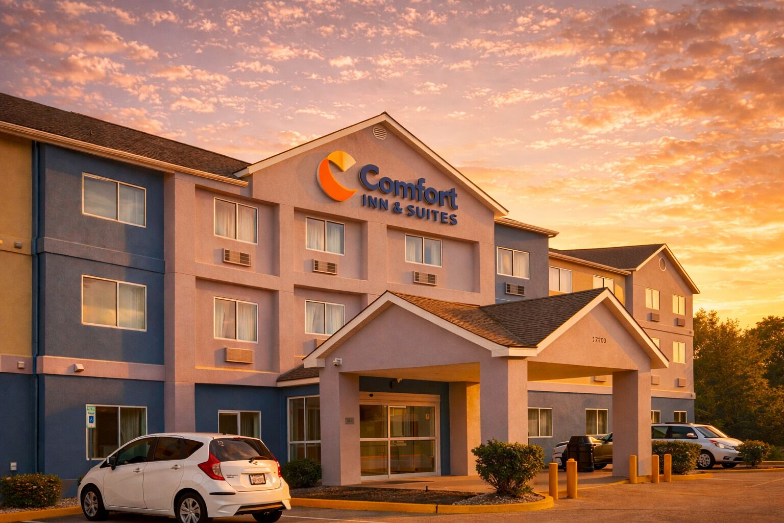 Vista frontal de la propiedad