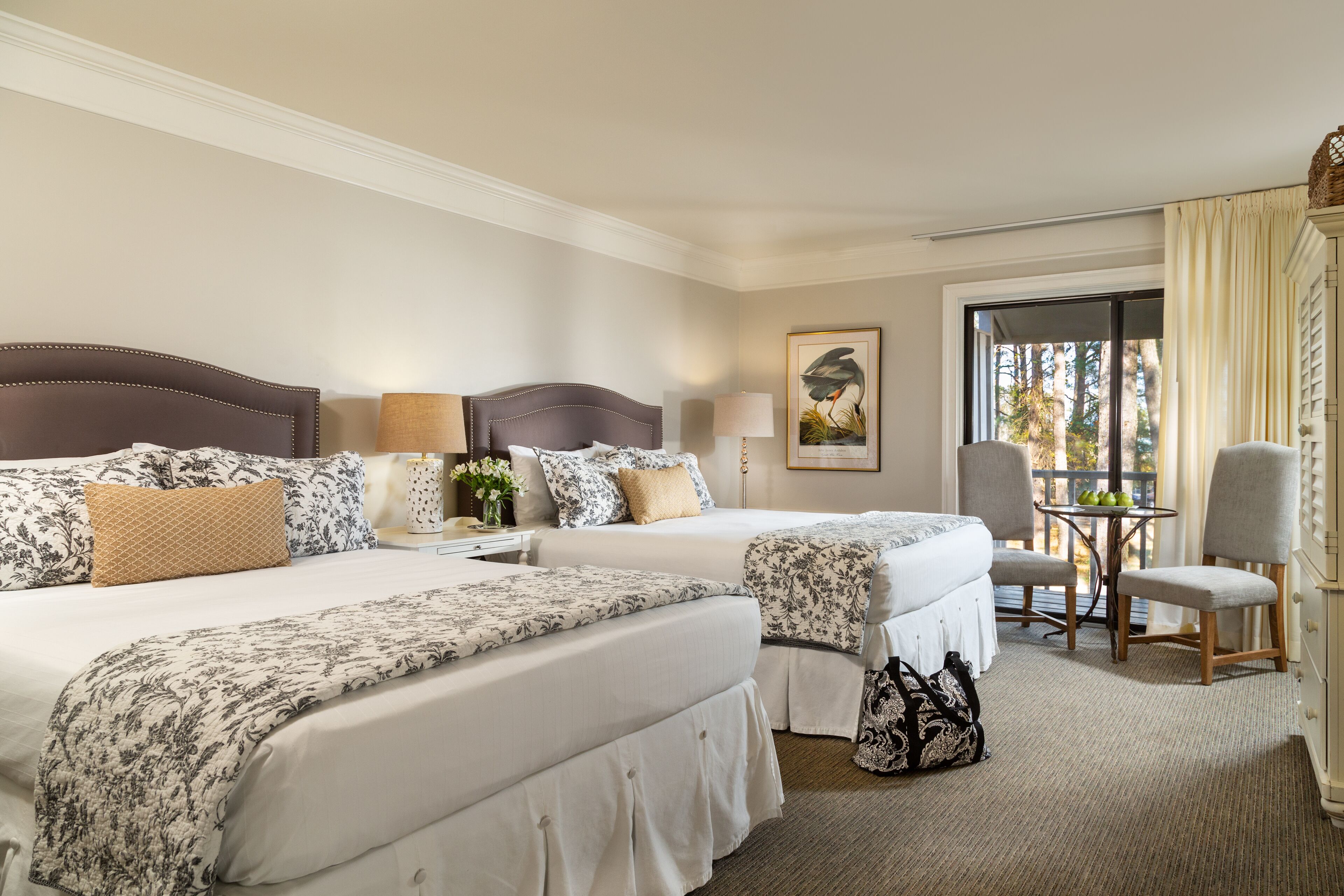 deluxe room, 2 queen beds | 1 bedroom, individually decorated, individually furnished, desk