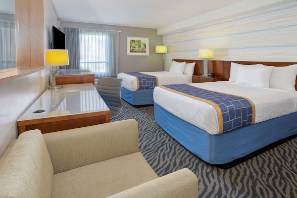 Premium Room, 2 Double Beds | Desk, laptop workspace, blackout drapes, iron/ironing board (on request)