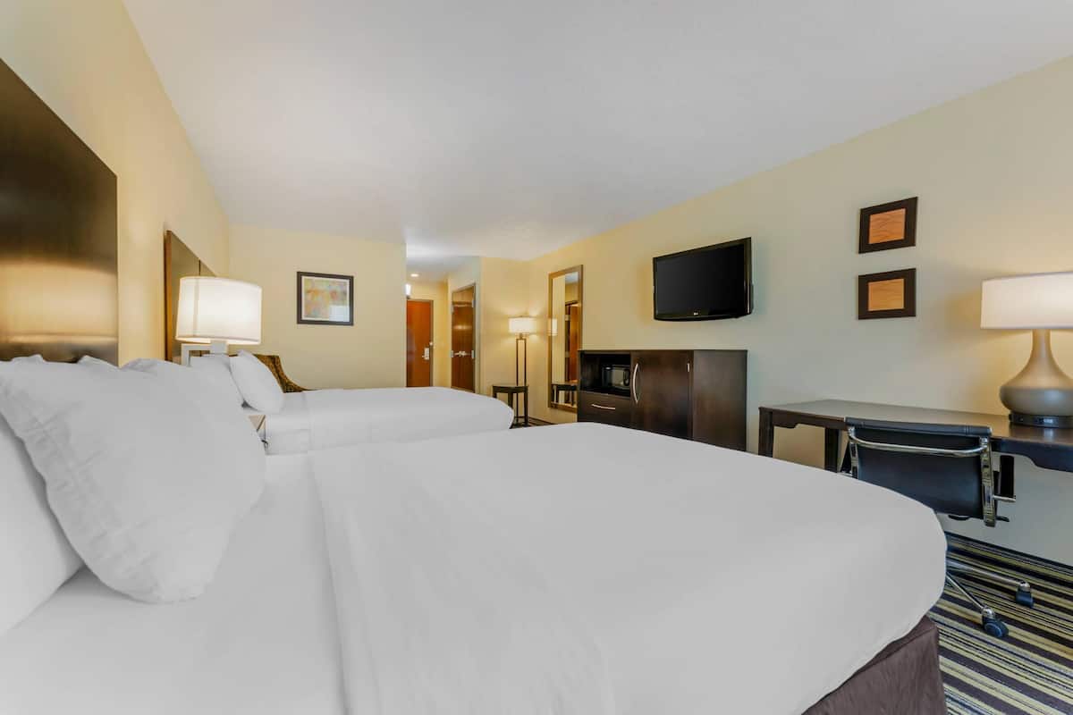 Iron/ironing board, cribs (free), WiFi (free), bed sheets