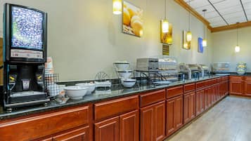 Free daily buffet breakfast