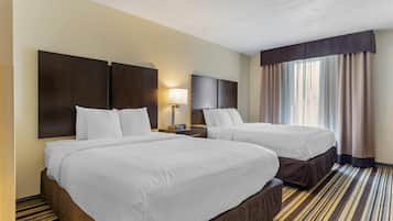 Suite, 2 Queen Beds, Non Smoking | Iron/ironing board, free cots/infant beds, free WiFi, bed sheets