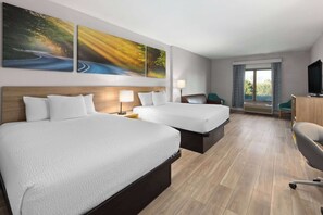 Room, 2 Queen Beds, Non Smoking | Desk, laptop workspace, iron/ironing board, free WiFi