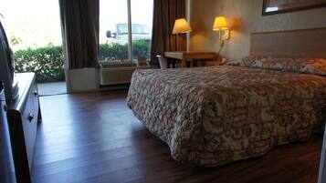 Desk, free WiFi, bed sheets