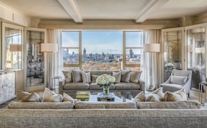 Presidential Suite | Living area | Flat-screen TV, DVD player, pay movies - The Carlyle, A Rosewood Hotel (New York)