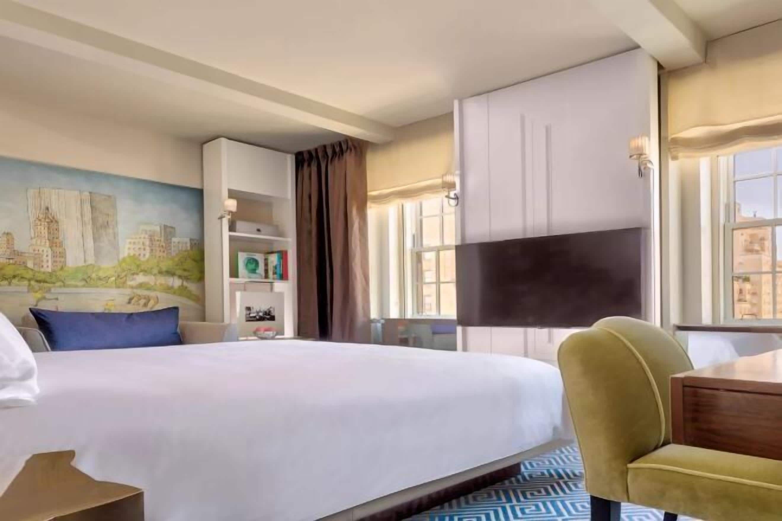 Ropa de cama de alta calidad y minibar 