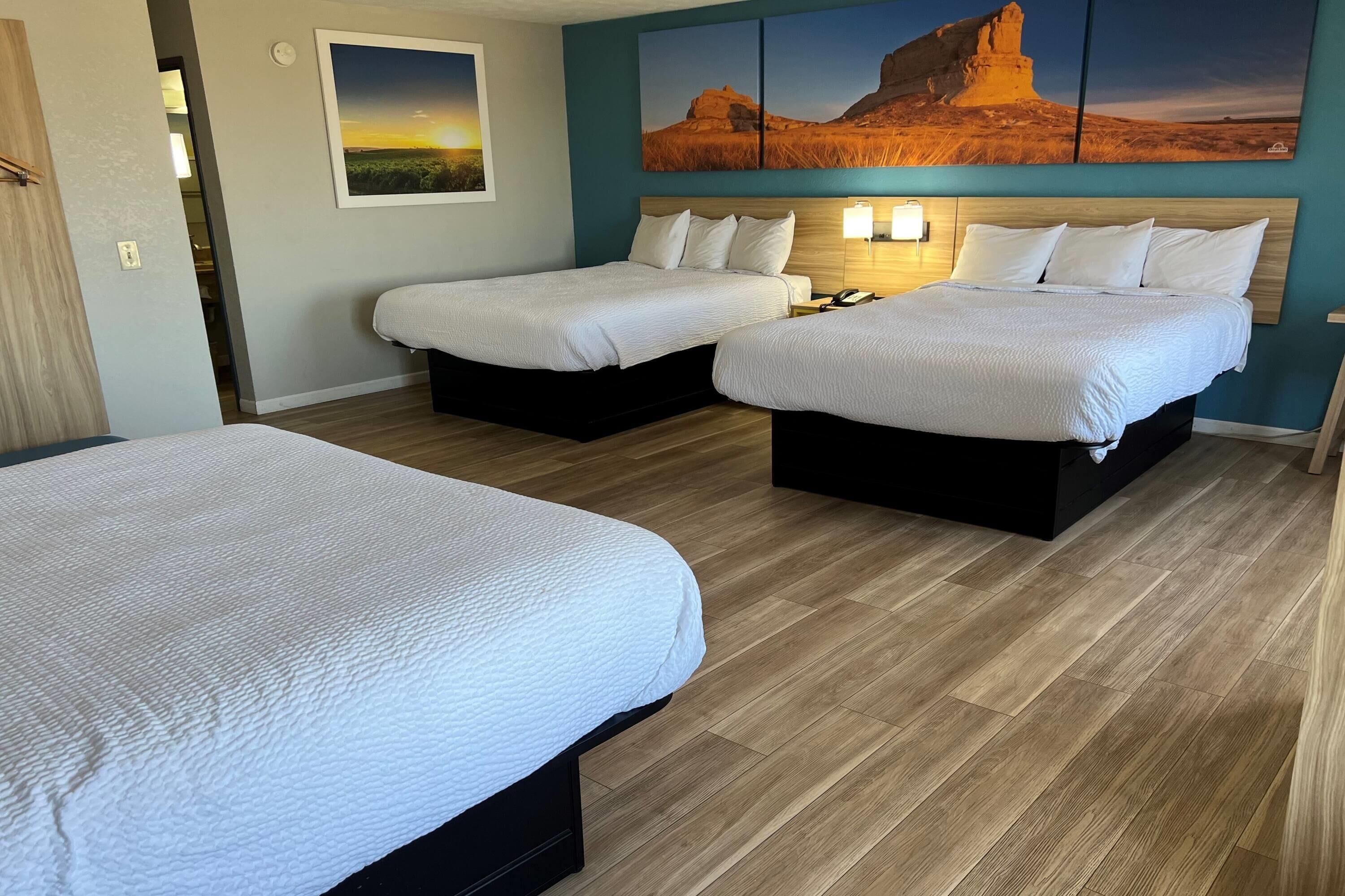 Basic Suite, Multiple Beds, Non Smoking | Desk, laptop workspace, free WiFi, alarm clocks