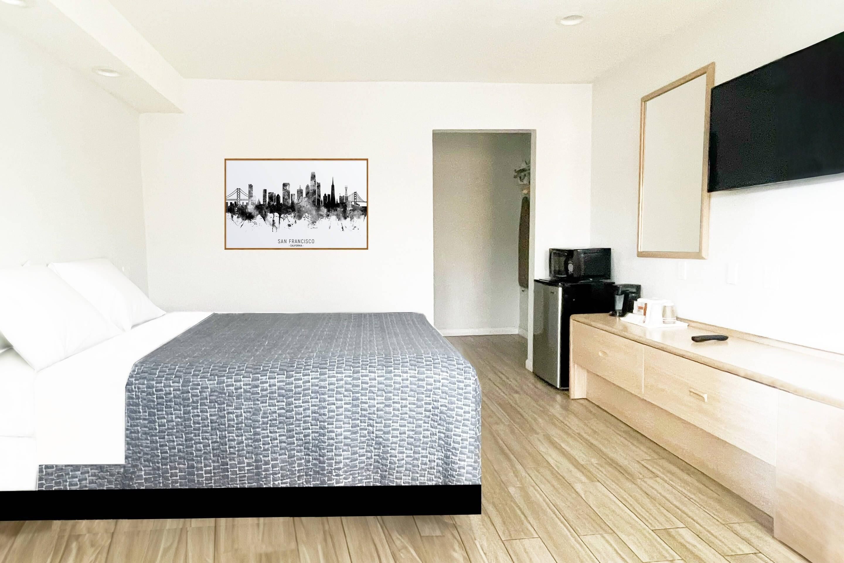 Chambre Standard, 1 grand lit, non-fumeurs | Bureau, espace de travail pour ordinateur portable, rideaux occultants