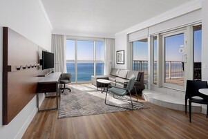 In-room safe, desk, laptop workspace, blackout drapes