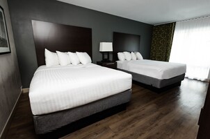 Premium Room, 2 Double Beds | Desk, blackout drapes, iron/ironing board, rollaway beds