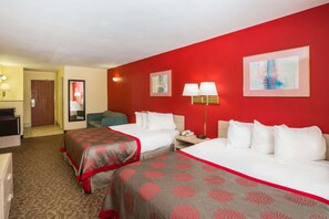 Deluxe Room, Non Smoking (3 Queen Beds) | Premium bedding, blackout drapes, iron/ironing board, cribs/infant beds