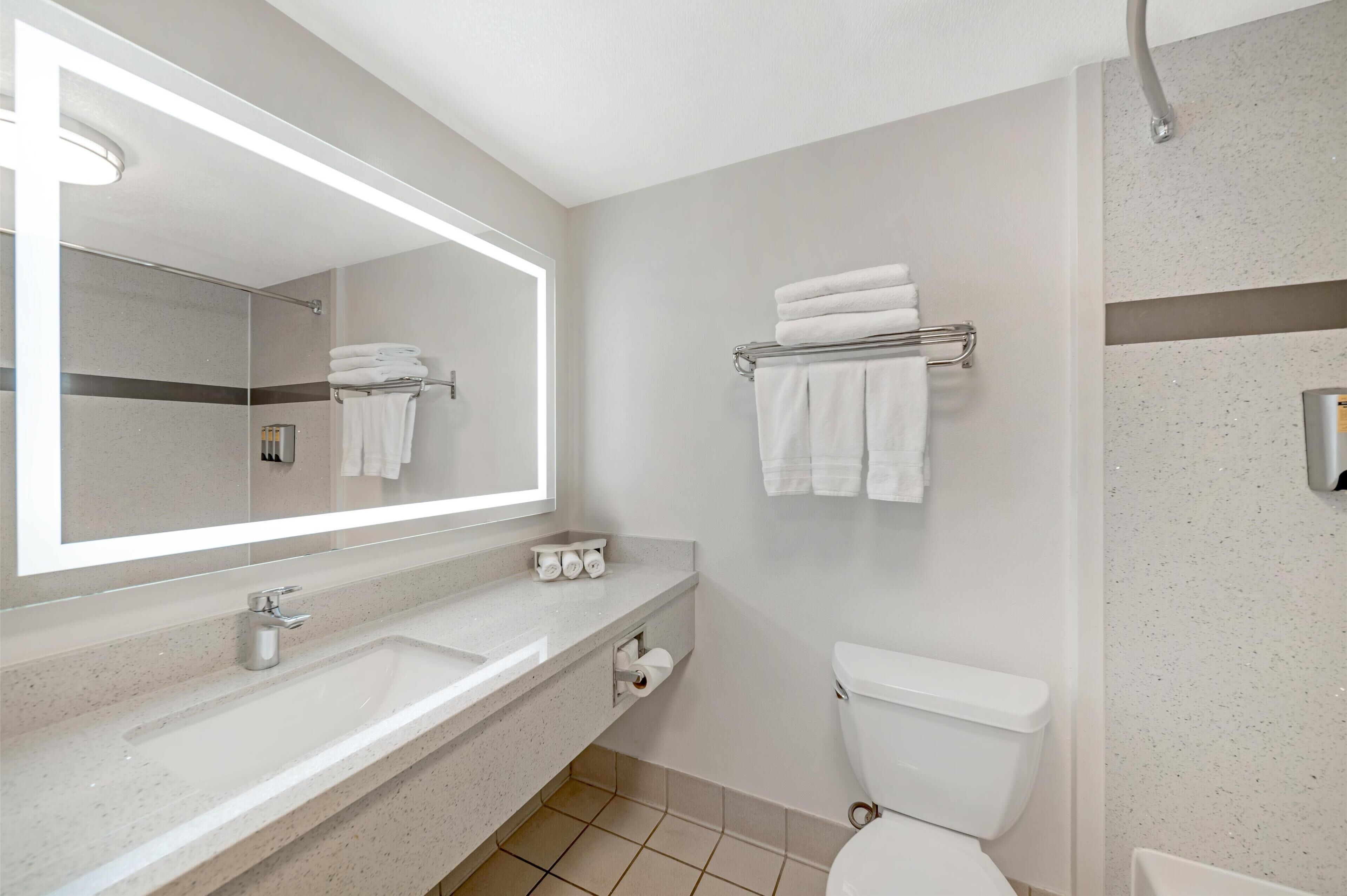 Free toiletries, hair dryer, towels, soap