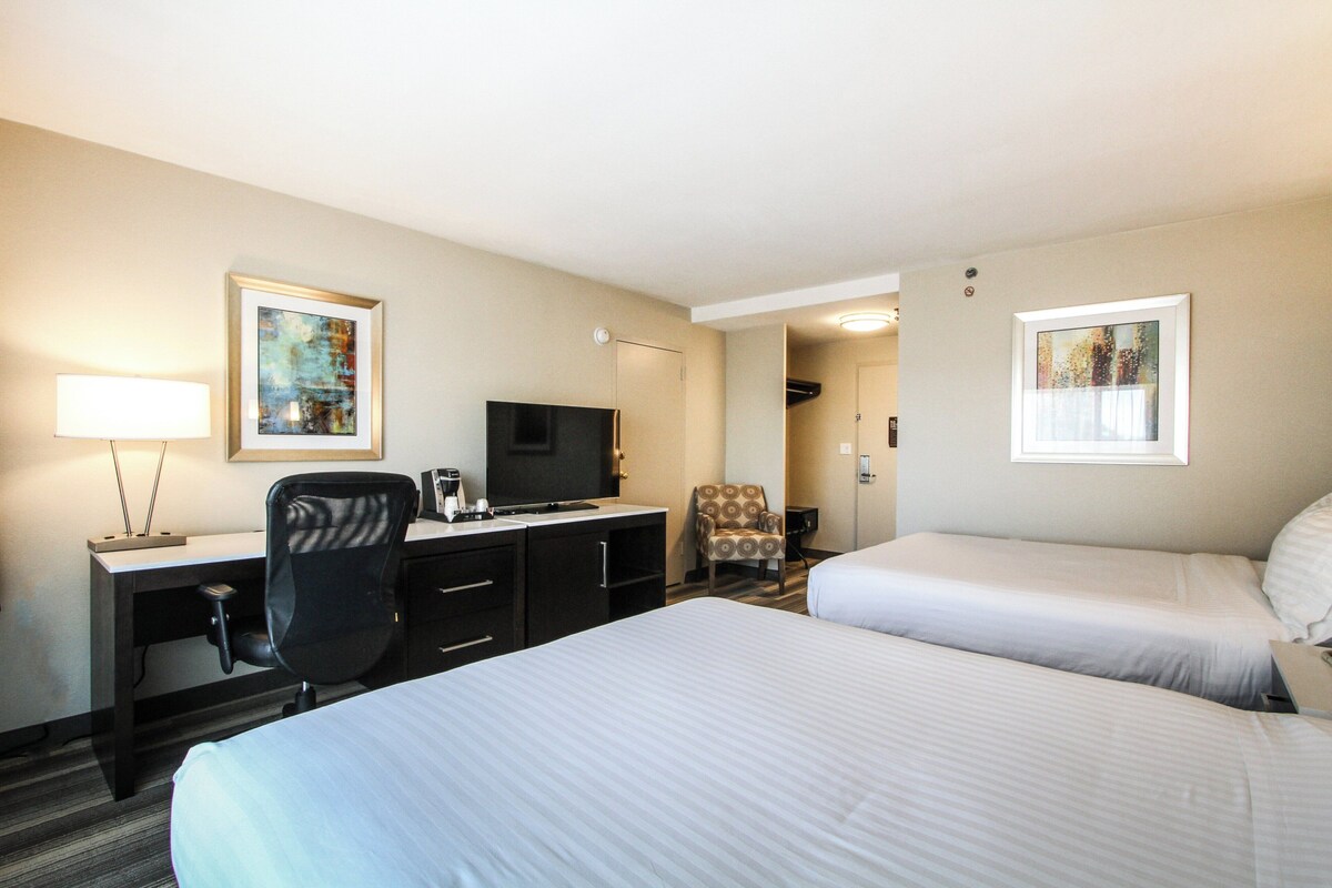 Standard Room, 2 Queen Beds | Pillowtop beds, in-room safe, desk, blackout drapes