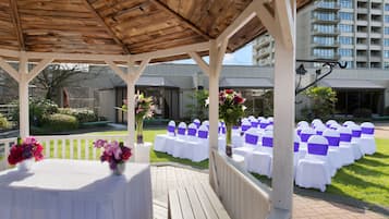 Outdoor wedding area