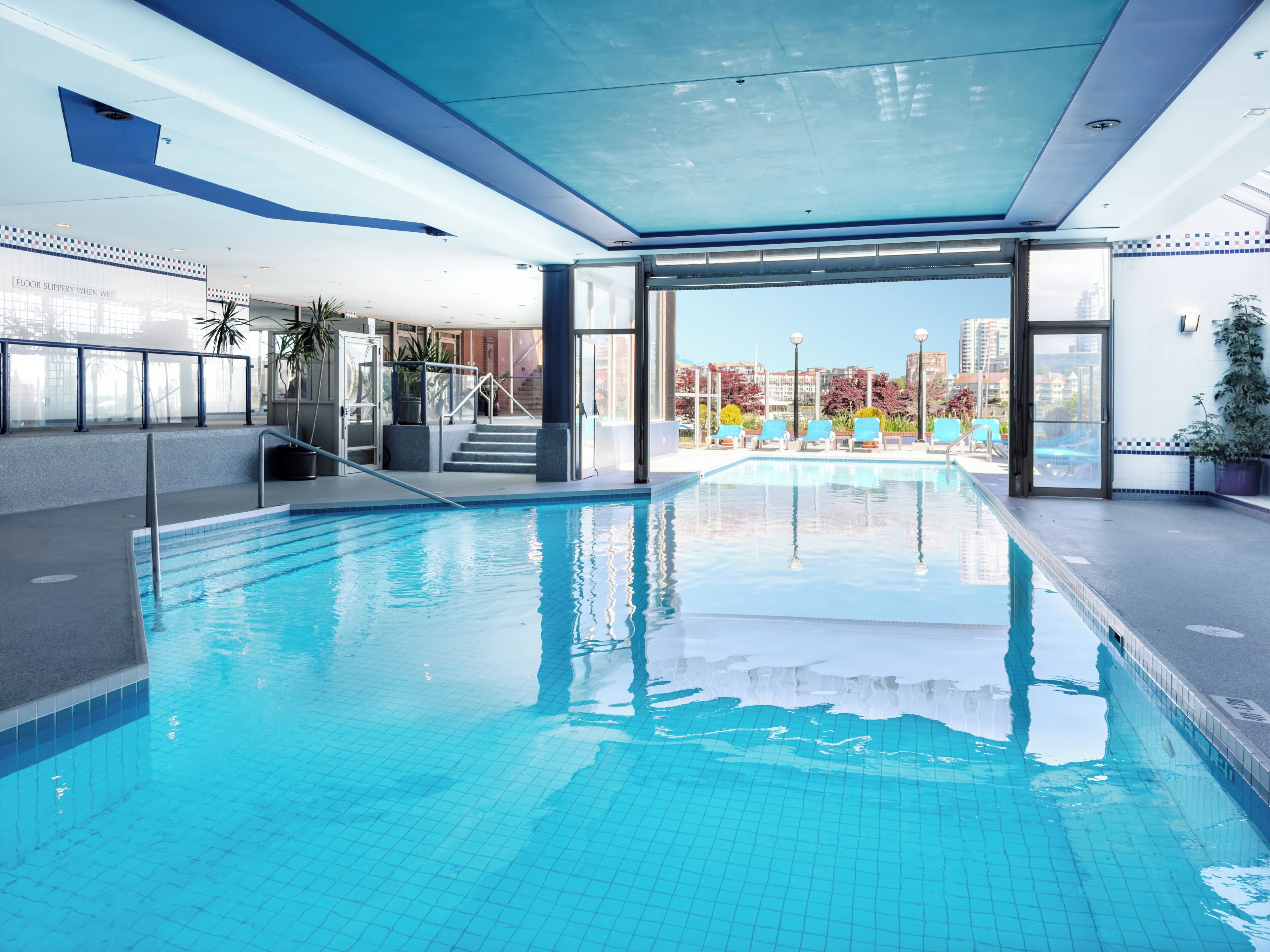 Indoor pool, outdoor pool