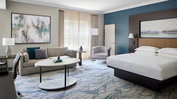 Premium bedding, down comforters, in-room safe, desk