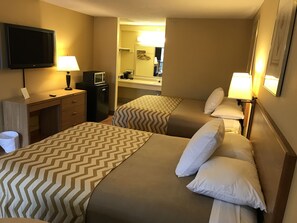 In-room safe, desk, laptop workspace, iron/ironing board