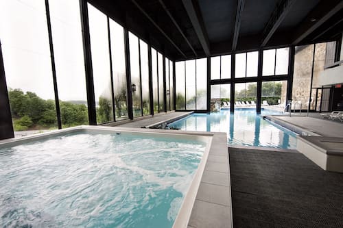 Indoor pool, seasonal outdoor pool