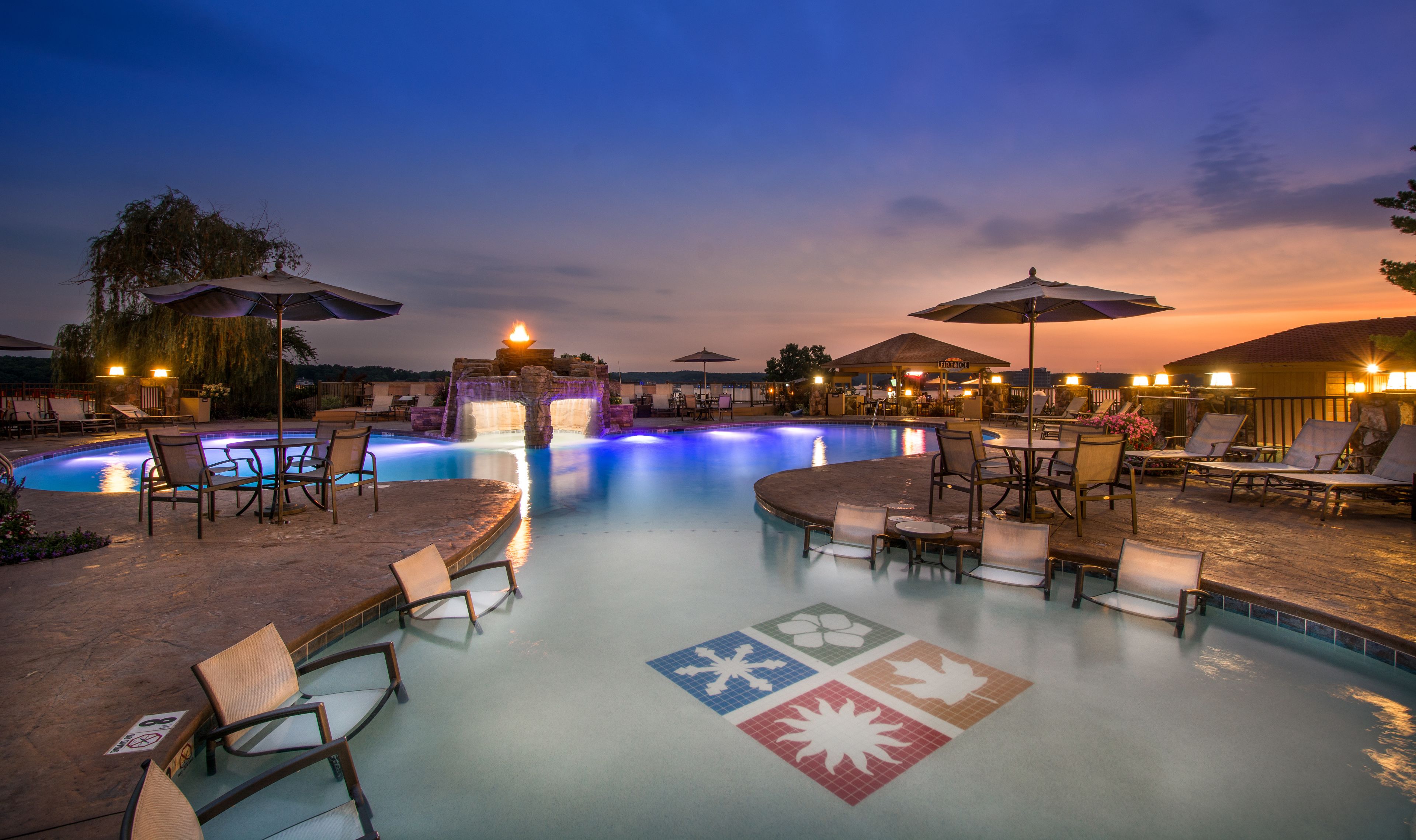Indoor pool, seasonal outdoor pool