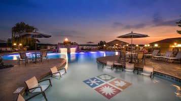 Indoor pool, seasonal outdoor pool