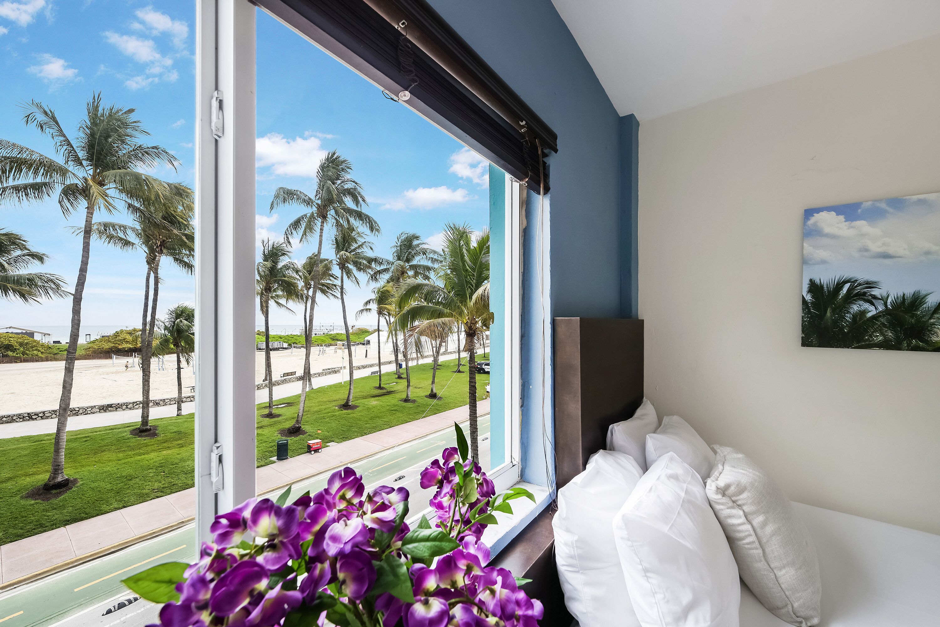 Deluxe Double Room, 2 Double Beds, Ocean View (Self check-in) | Beach/ocean view