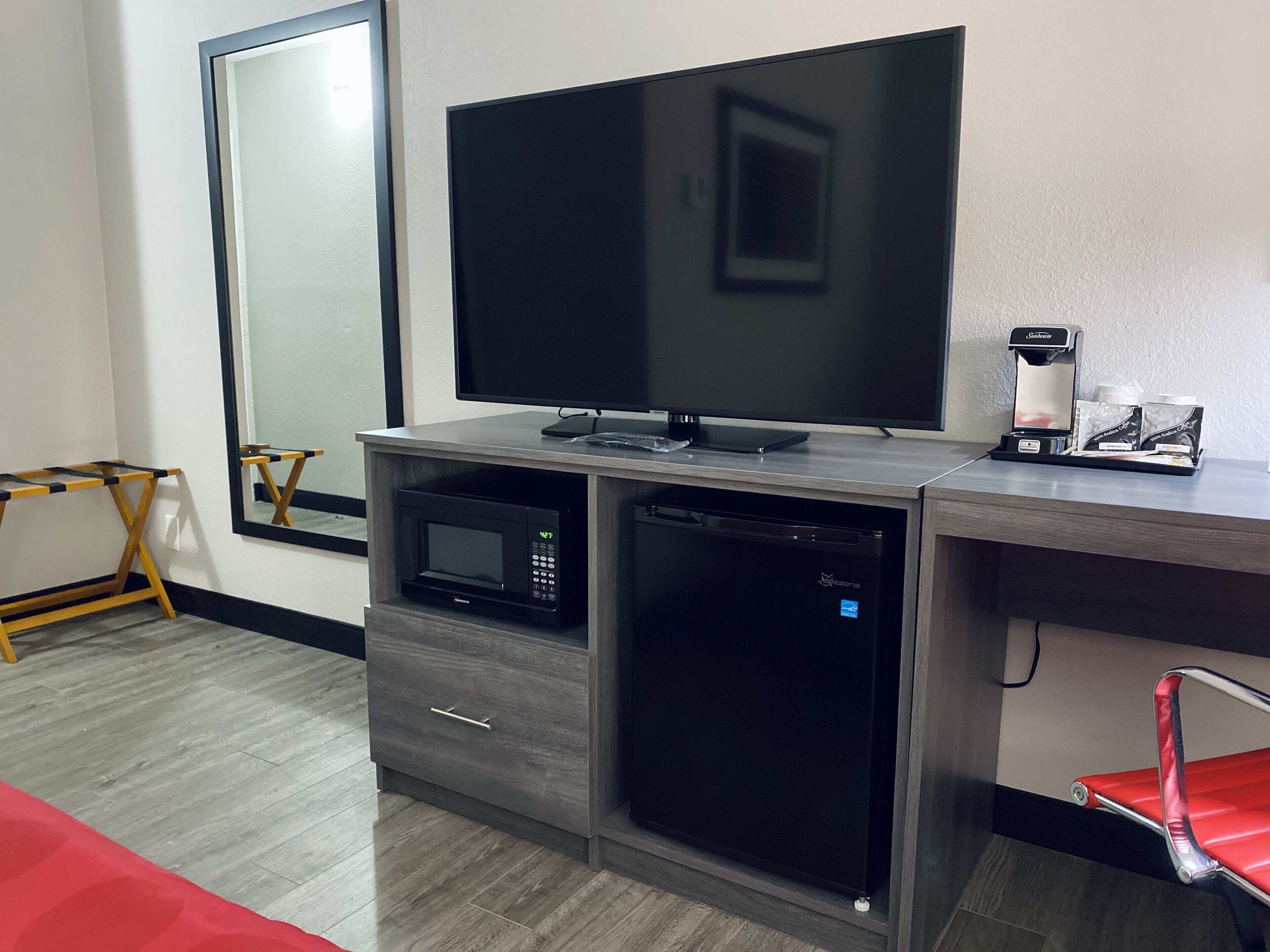 premium bedding, blackout curtains, soundproofing, iron/ironing board