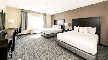 Standard Room, 2 Queen Beds, Accessible, Bathtub | Premium bedding, desk, laptop workspace, blackout curtains