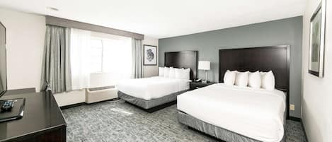 Standard Room, 2 Queen Beds, Non Smoking | 1 bedroom, premium bedding, desk, laptop workspace