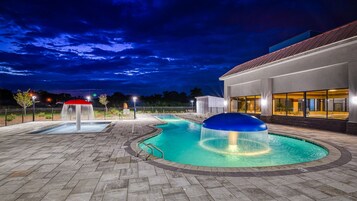 Indoor pool, seasonal outdoor pool