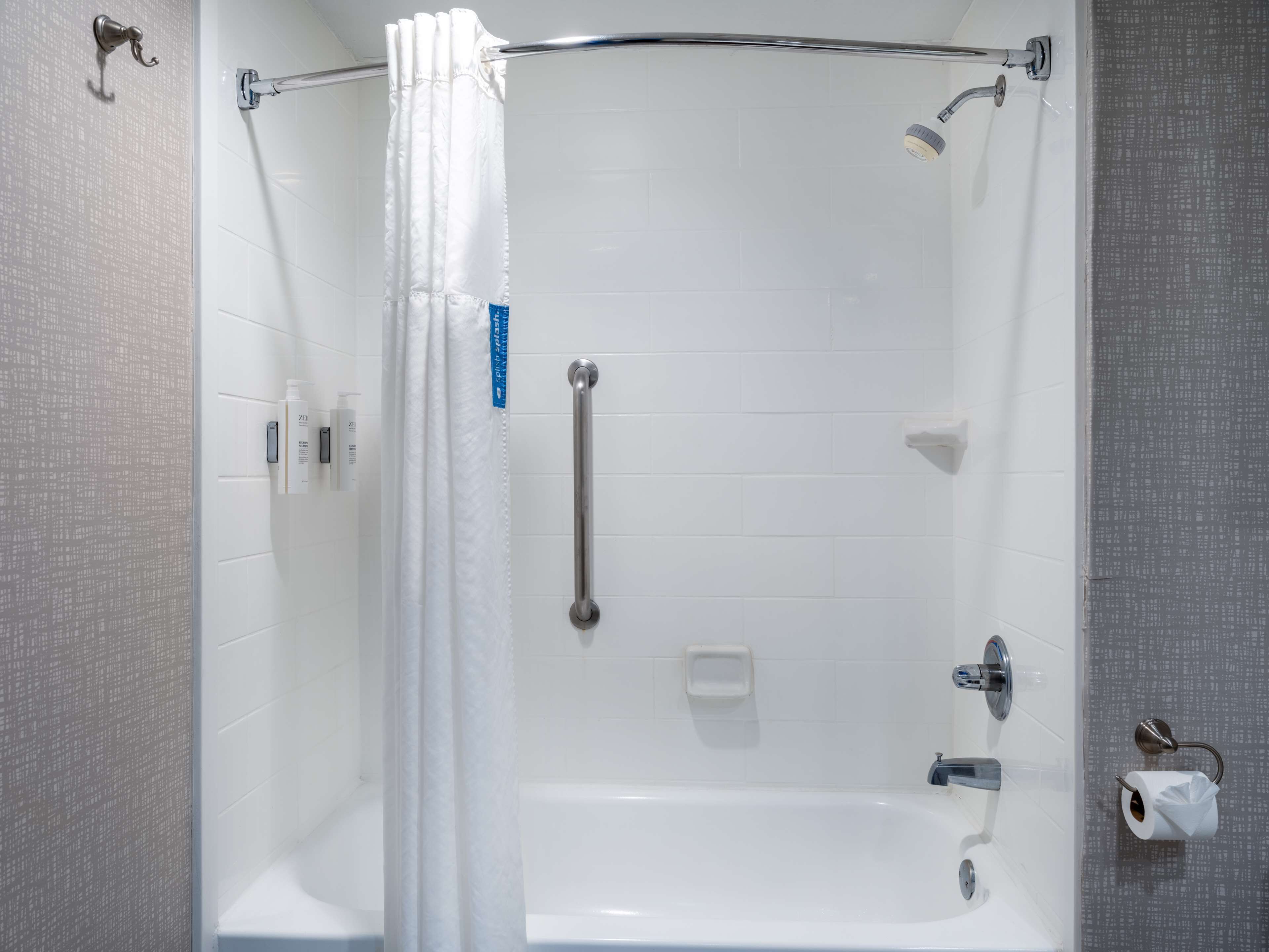 two queen beds non smoking | bathroom | free toiletries, hair dryer, towels