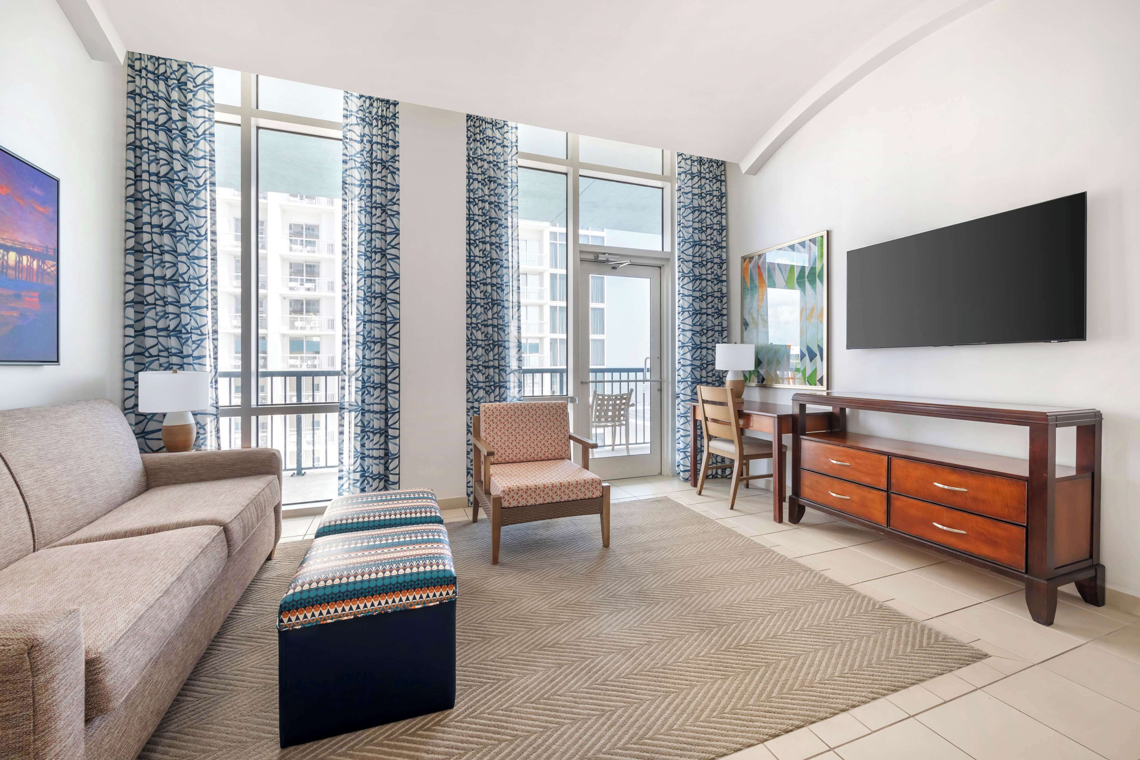 1 bedroom ocean view king suite plus | living area | tv