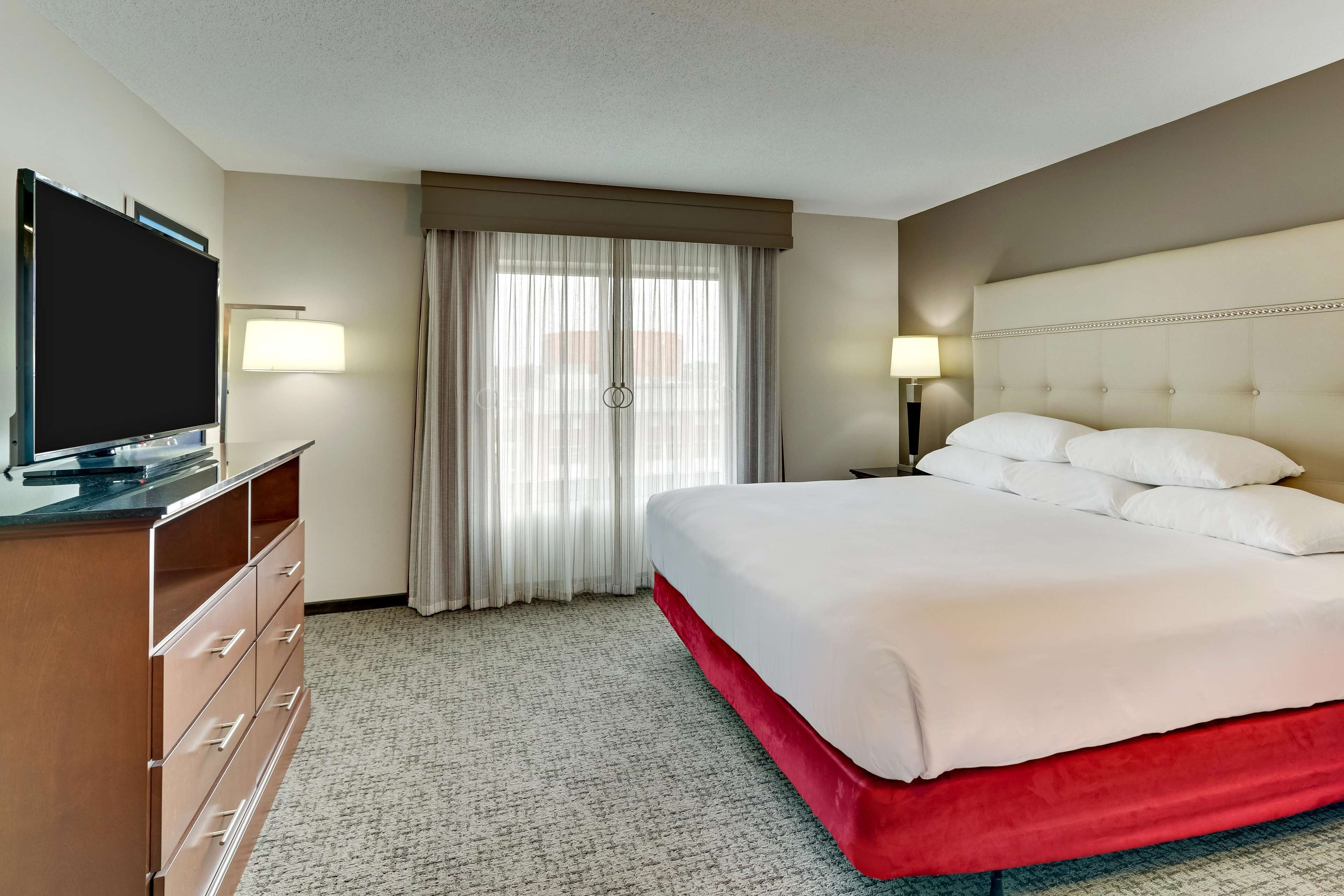 1 bedroom, desk, blackout curtains, iron/ironing board