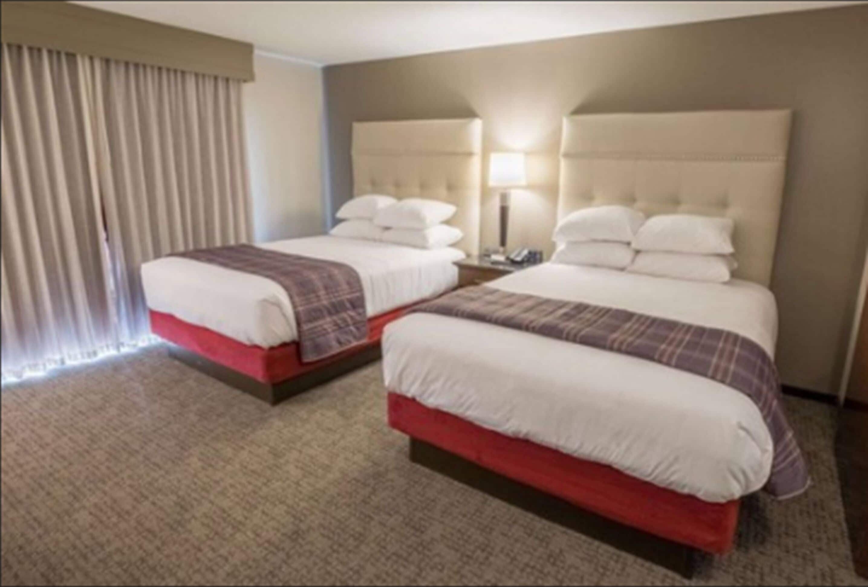 1 bedroom, desk, blackout curtains, iron/ironing board