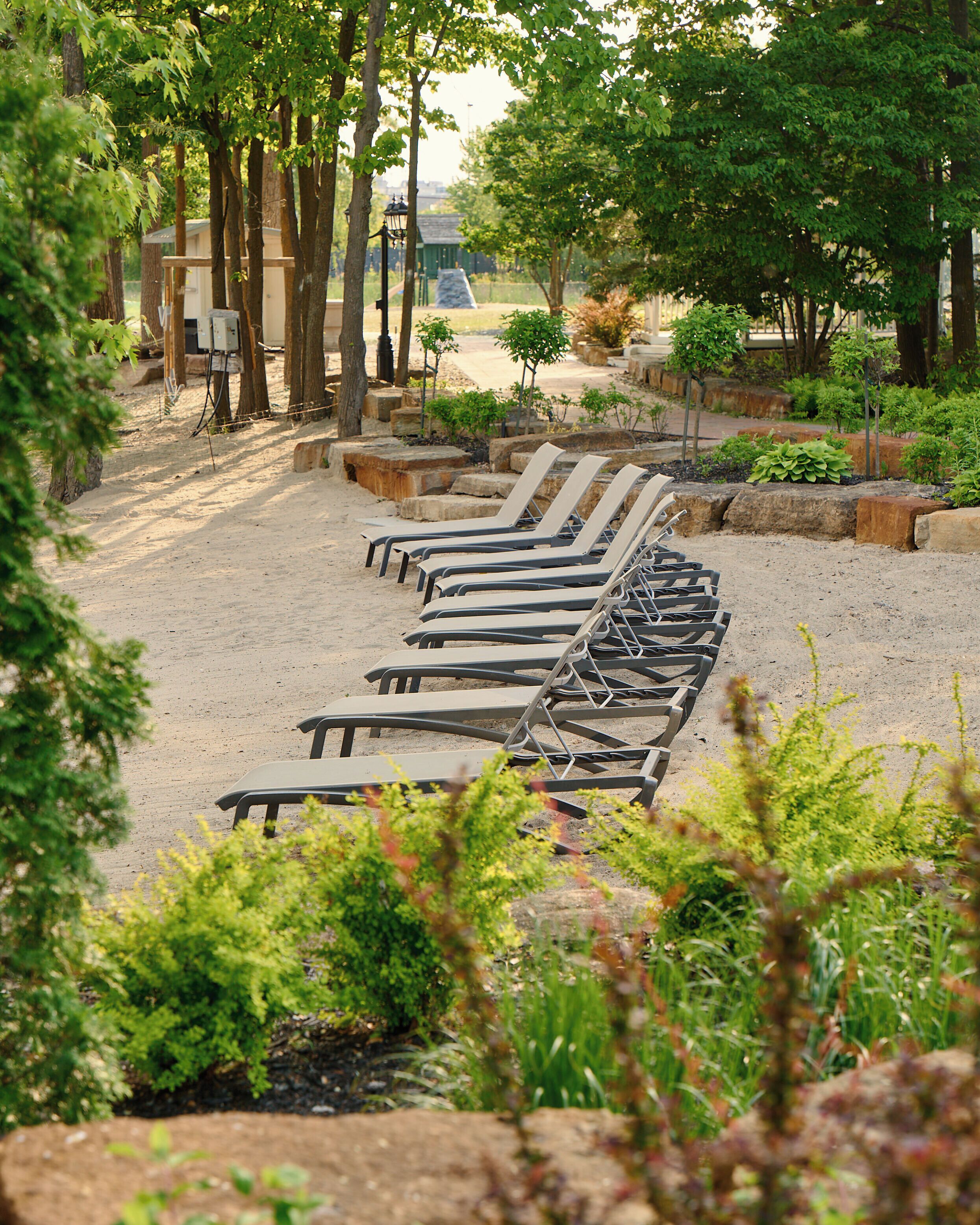 private beach, sun-loungers, beach towels, beach volleyball