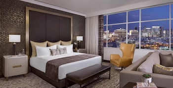 Premium bedding, pillowtop beds, in-room safe, desk at Palace Station Hotel and Casino