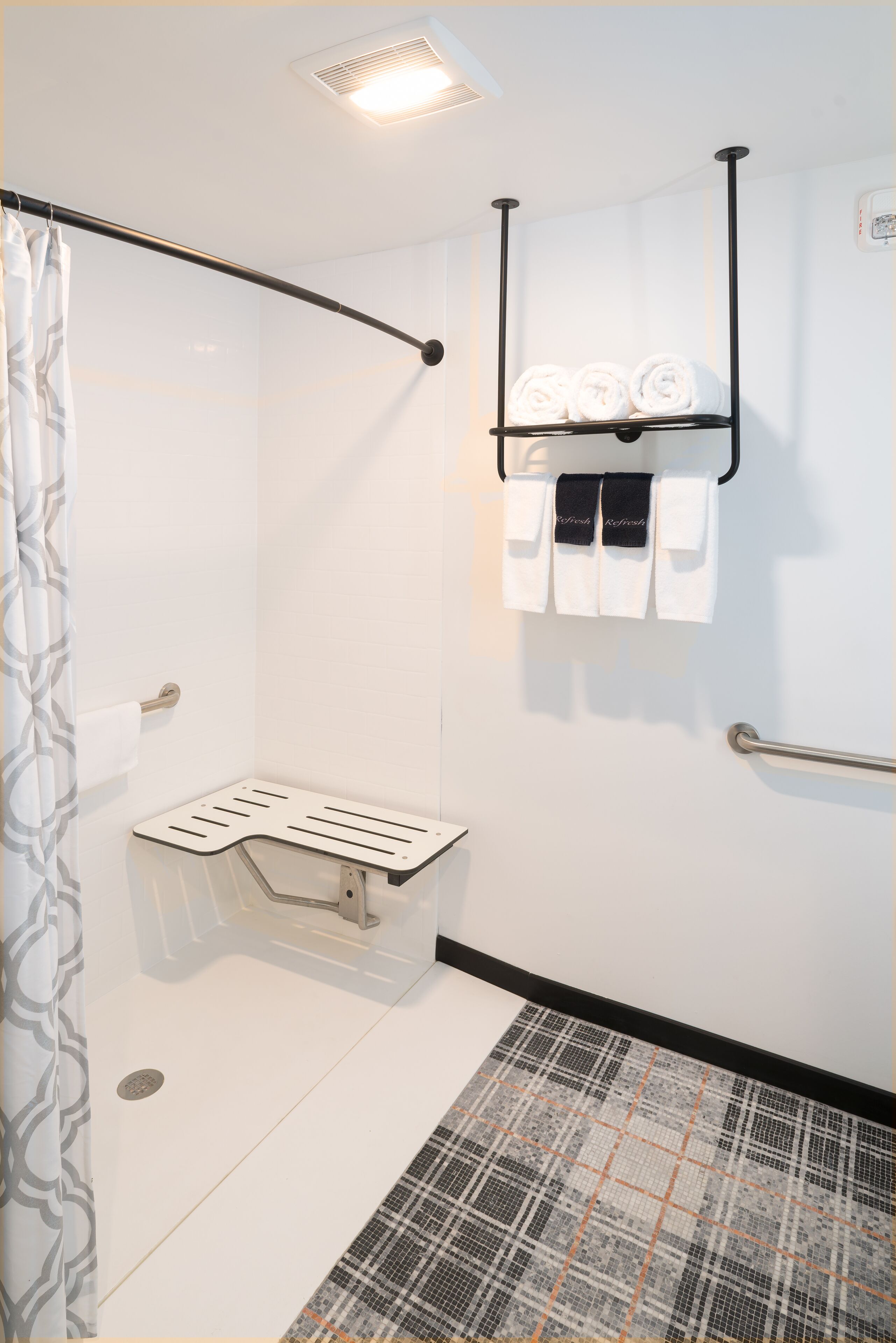 free toiletries, hair dryer, towels