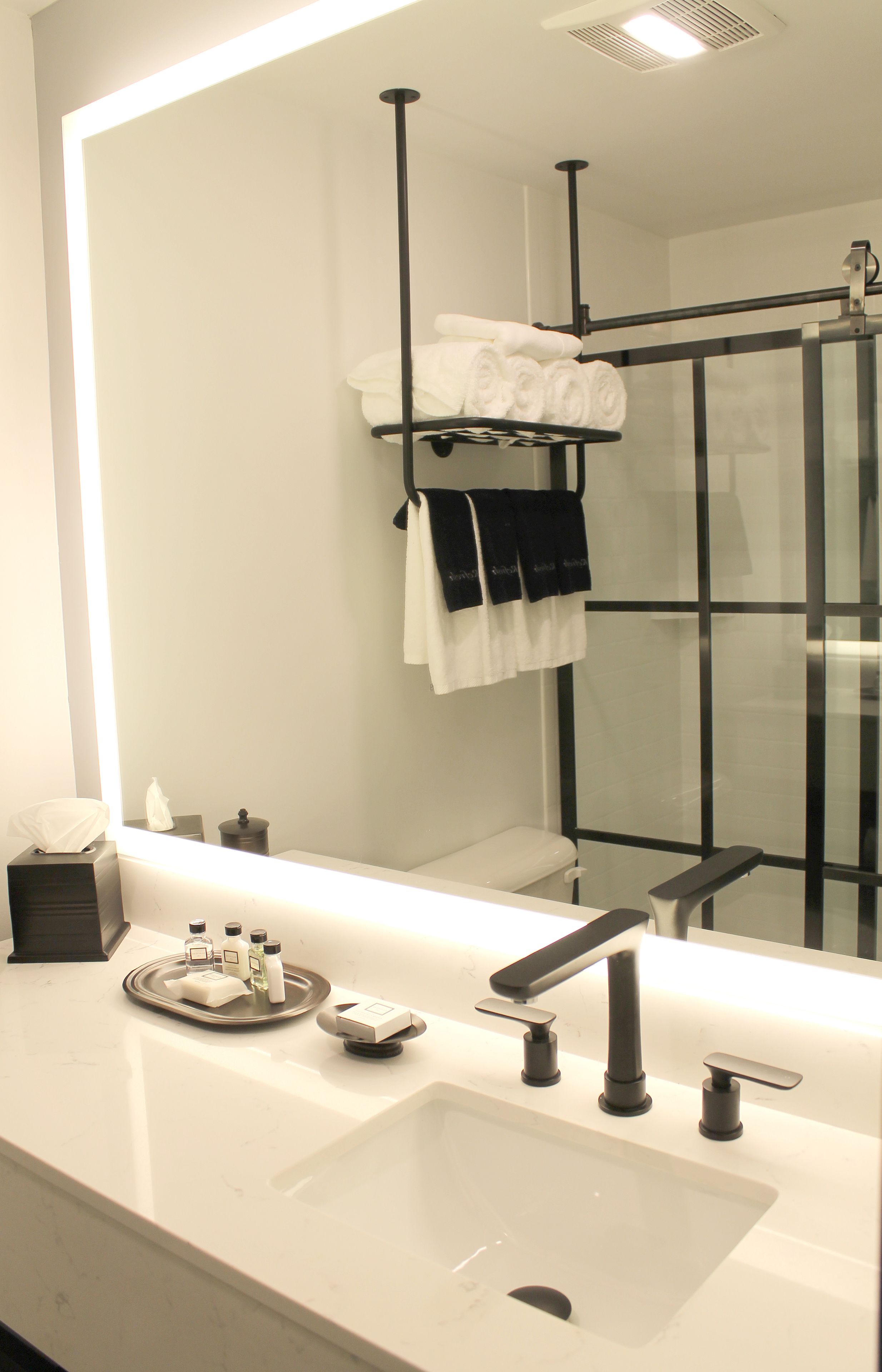 free toiletries, hair dryer, towels