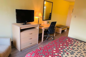 In-room safe, desk, iron/ironing board, free cribs/infant beds