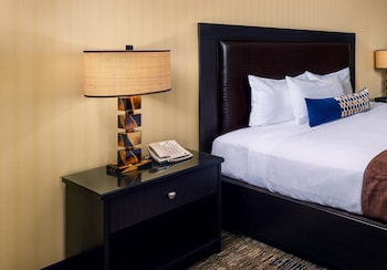 Pillowtop beds, desk, laptop workspace, blackout drapes at Boulder Station Hotel and Casino