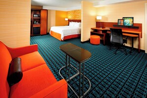 In-room safe, desk, laptop workspace, blackout curtains