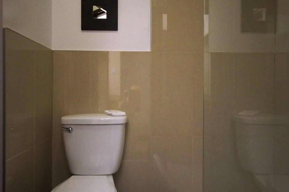 free toiletries, hair dryer, towels