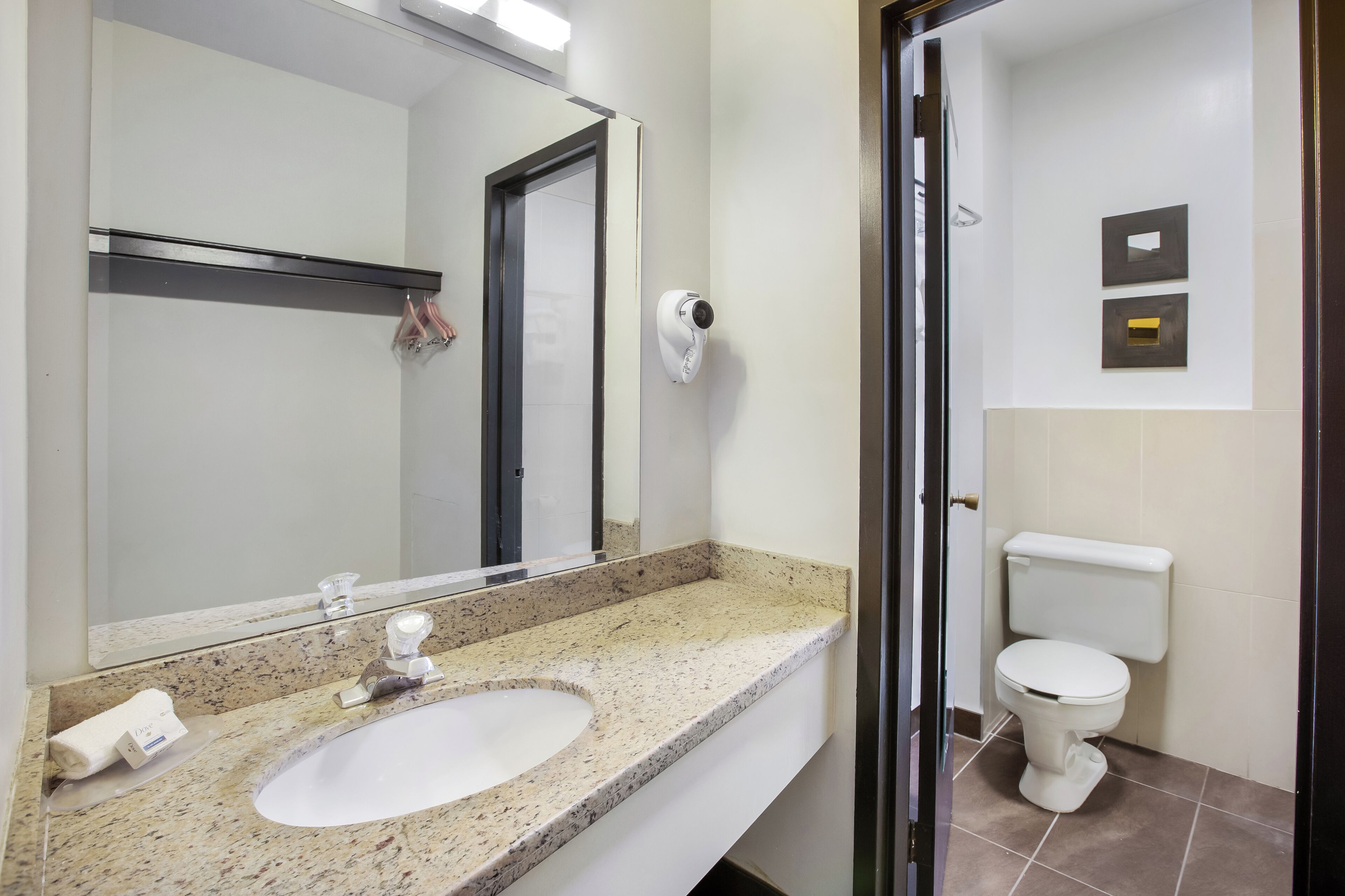 Free toiletries, hair dryer, towels