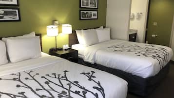 Standard Room, 2 Queen Beds, Non Smoking, Refrigerator & Microwave | Desk, blackout curtains, soundproofing, iron/ironing board