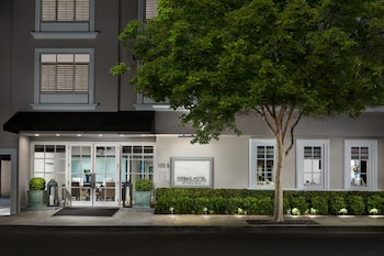 Hotel entrance at The Mosaic Hotel - Beverly Hills