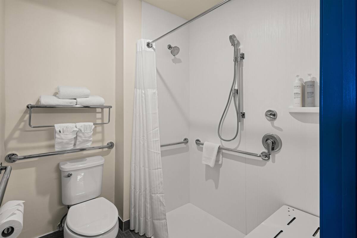 Room, 1 Katil Raja (King), Accessible (Mobility & Hearing, Roll-in Shower) | Pancuran Bilik Mandi