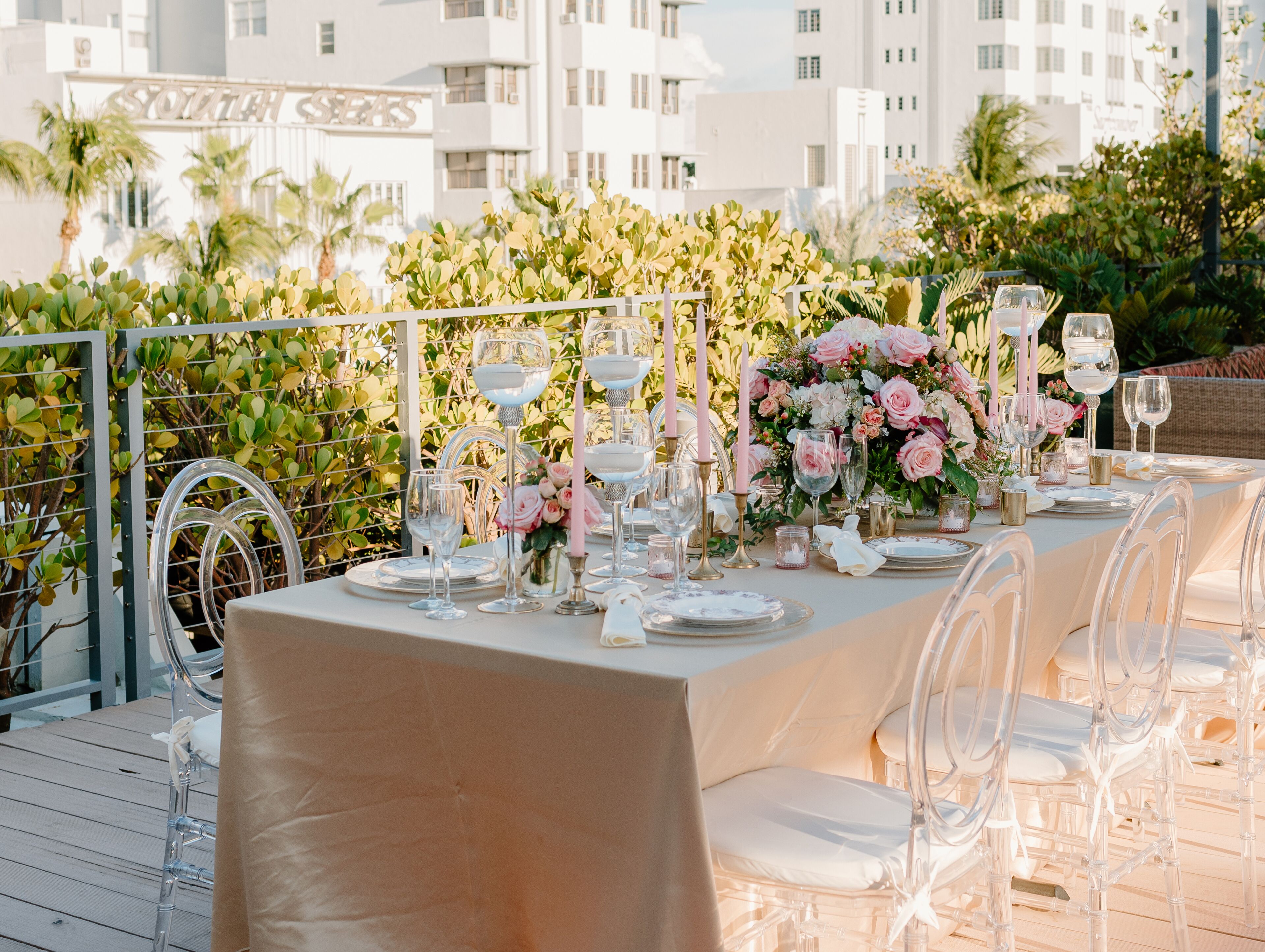 Outdoor wedding area