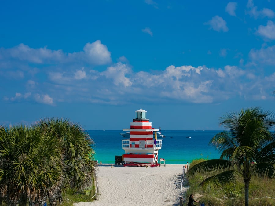 On the beach, beach towels