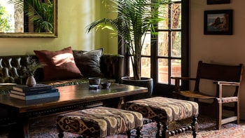 Sitting area in hotel lobby at La Playa Hotel