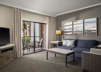 Villa, 2 Bedrooms | Living room | 55-inch flat-screen TV with cable channels at Caribe Royale Orlando